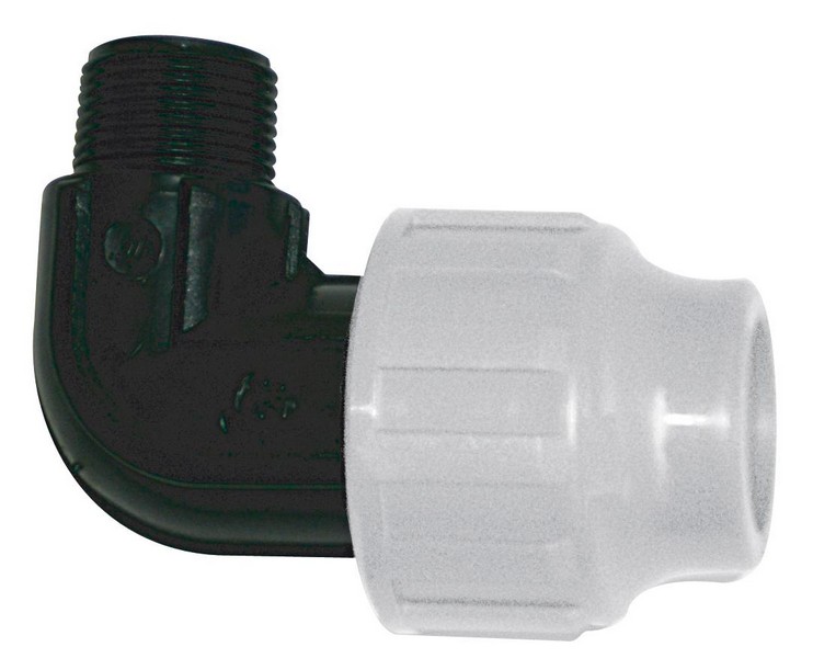 Coude compression mâle d.25 mm techn'o