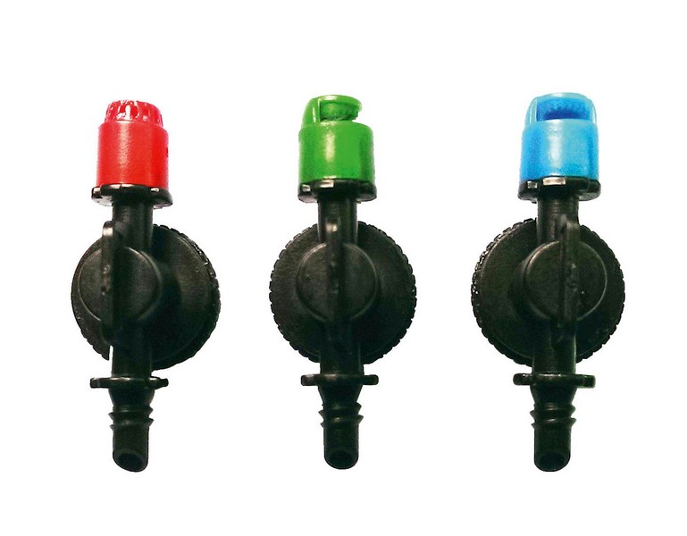 3 Micro Arroseurs Réglables à Visser 90° Noir - TECHN'O