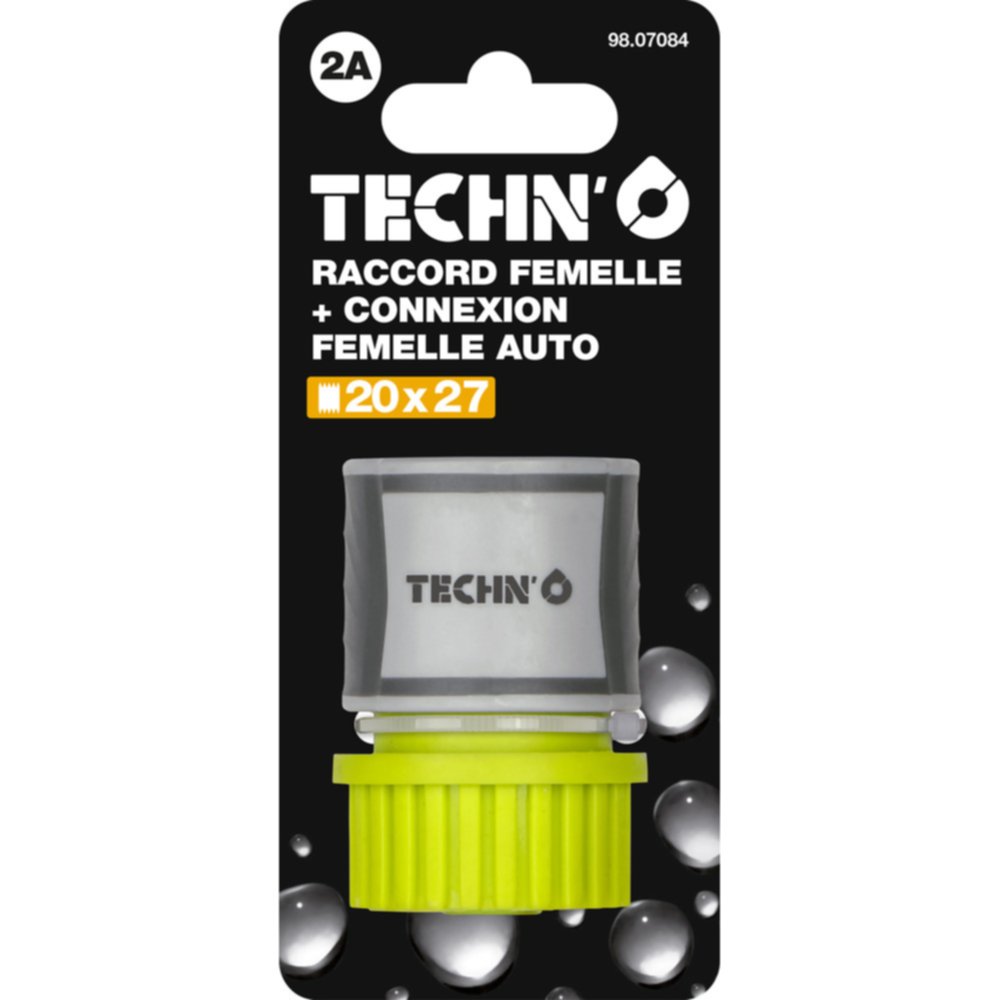Raccord d'arrosage Femelle 20x27 Plastique - TECHN'O