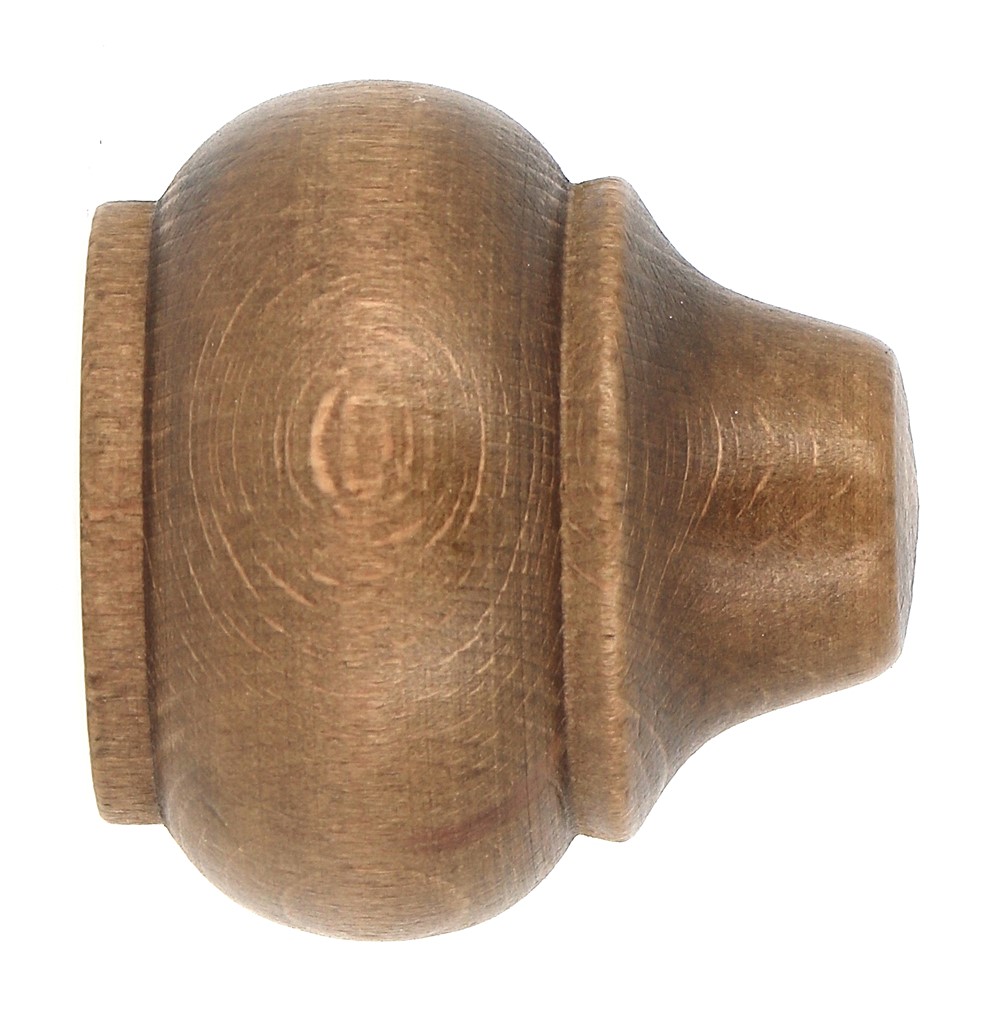 Embouts à emboîter bois classique x2 ø 35mm chêne vernis Rustique - MOBOIS