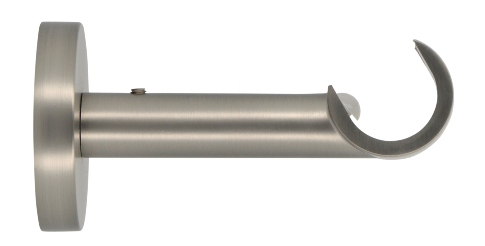 Support métal Ø20mm Ouvert 80mm Chromé Mat