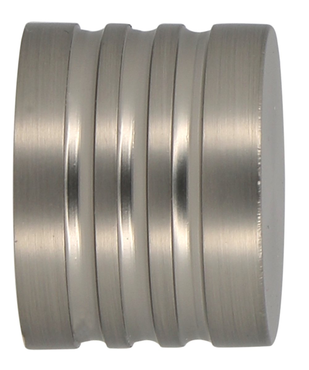 2 Embouts métal Ø20mm Minium Chromé Mat