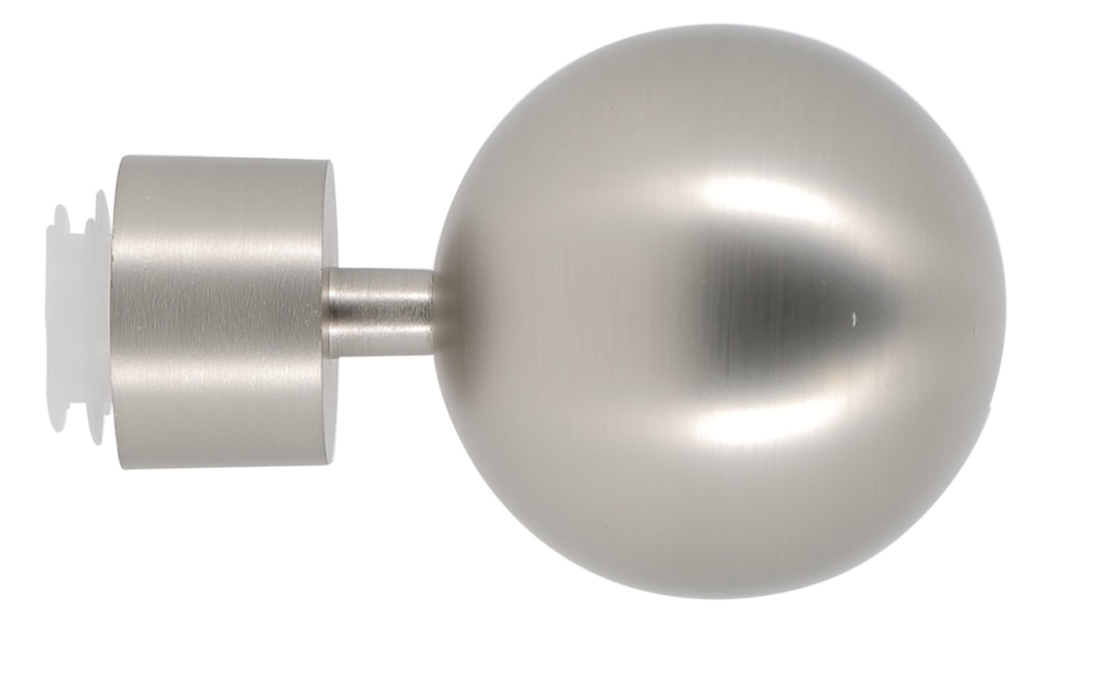 Embout métal Ø28mm Boule Chromé Mat