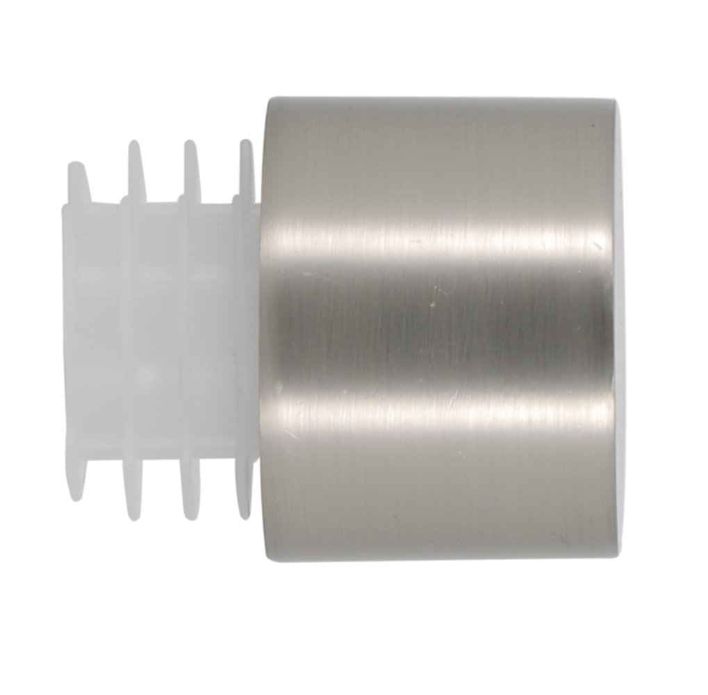 2 Embouts métal Ø28mm Bouchon Chromé Mat
