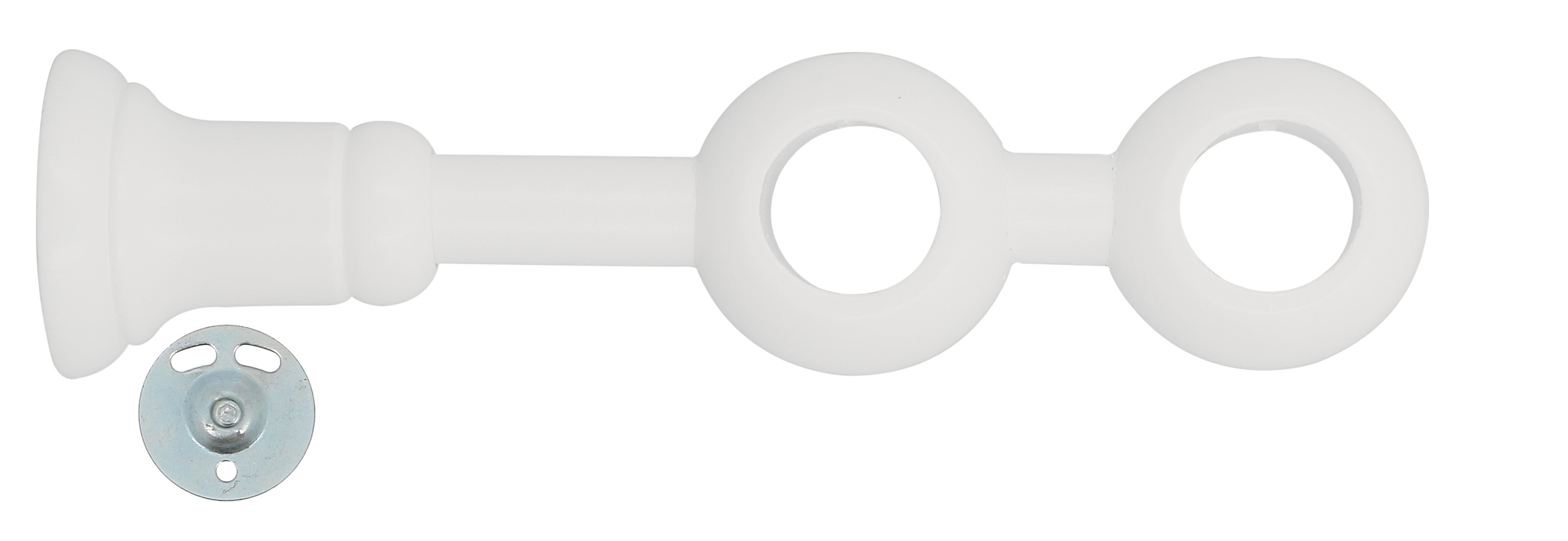 Support à œil double bois classique ø 28mm laqué blanc - MOBOIS