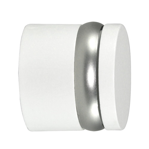 2 embouts bois bouchon bague métal Ø28 laqué blanc MOBOIS