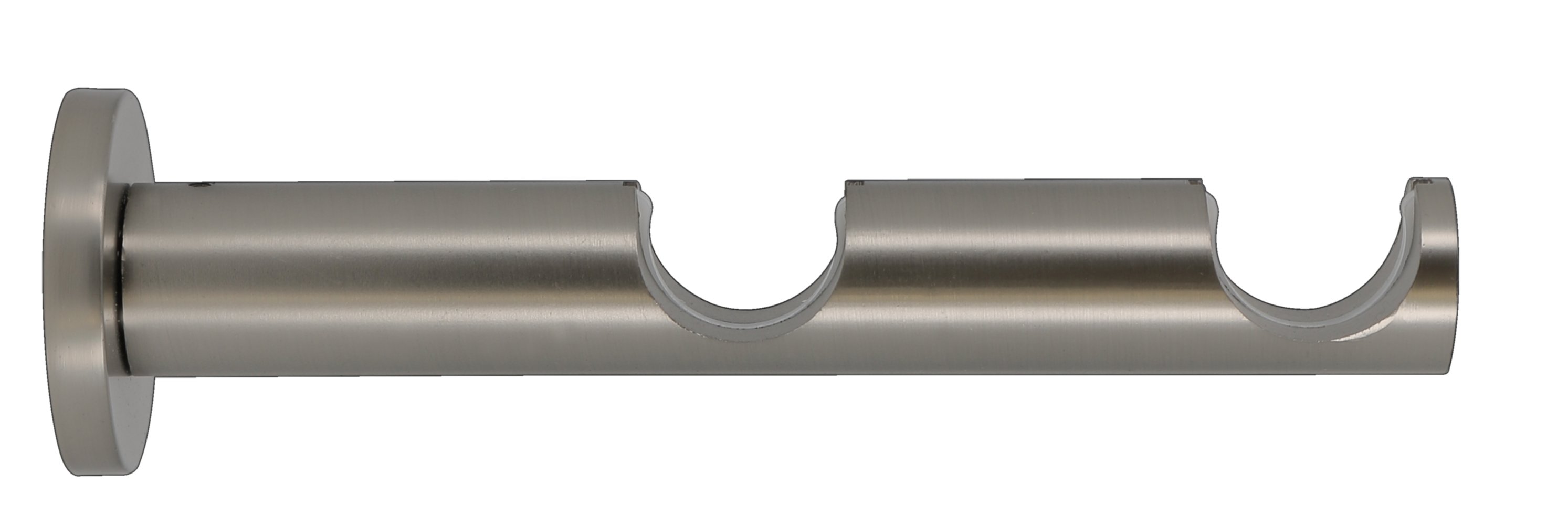 Support métal Ø28mm Tige Double 95/175mm Chromé Mat