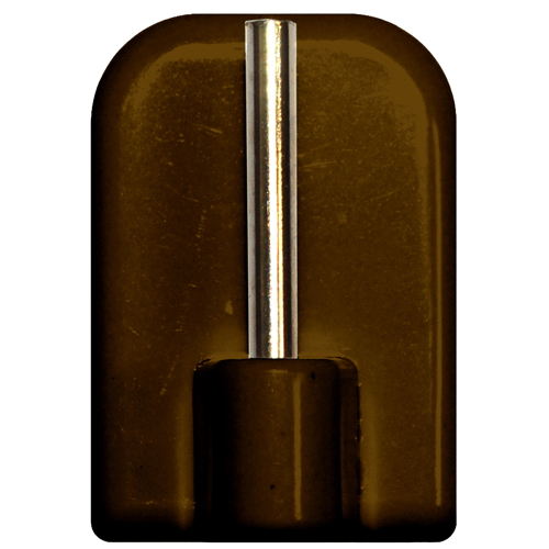 4 pitons plastique adhésifs pour tringle de vitrage marron MOBOIS