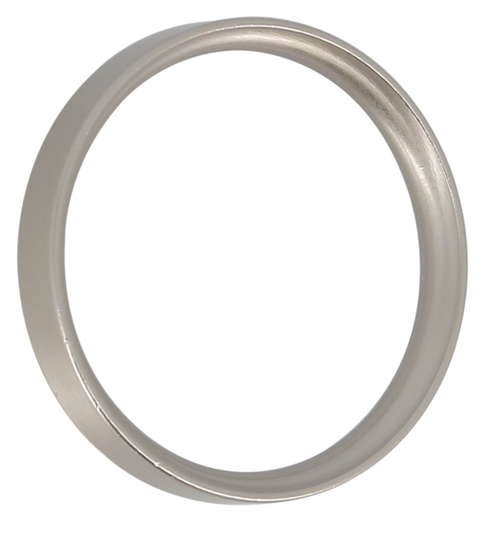 10 Anneaux métal Plats D52 Chromé Mat