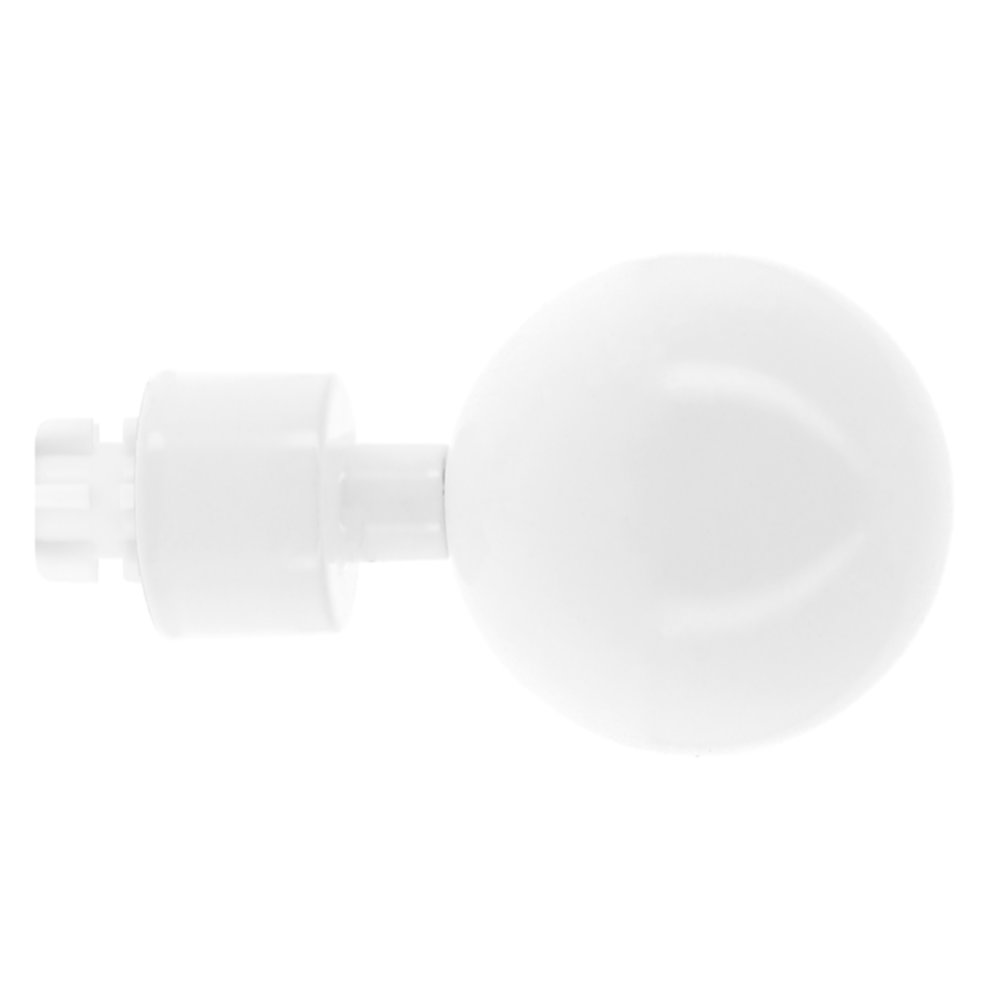2 embouts Boule Blanc Brillant métal Ø20mm 