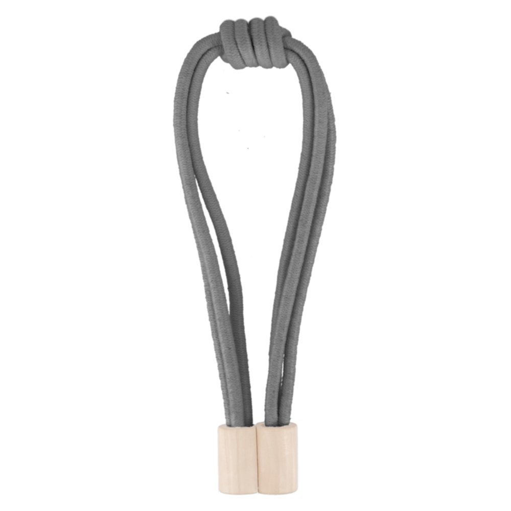 Embrasse corde bois aimantée gris anthracite 66cm