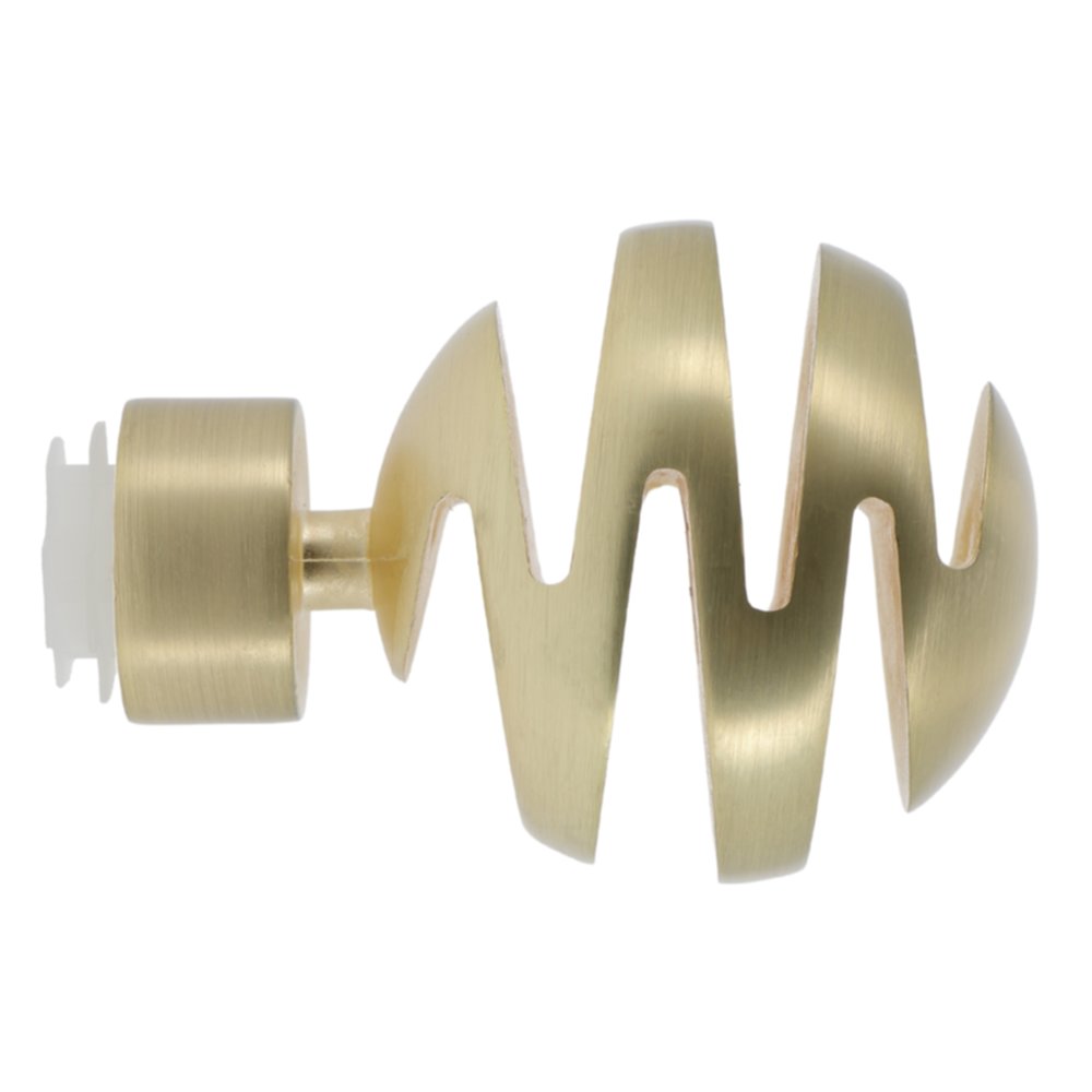 Embout métal Ø28mm Boule Slice Doré Mat