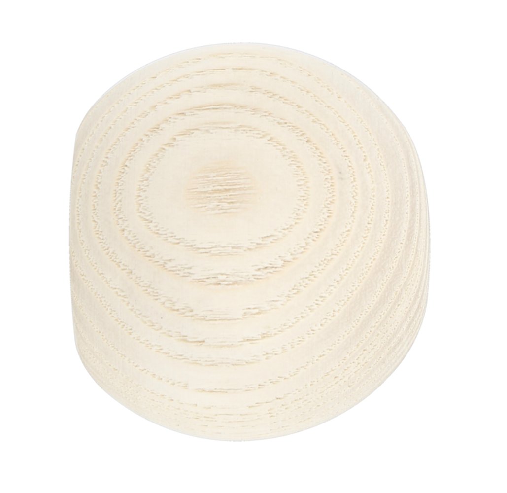 2 Embouts Ø28mm Boule Bois Blanchi