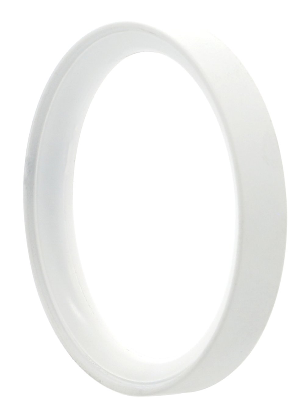 10 Anneaux métal Plats D52 Blanc Mat