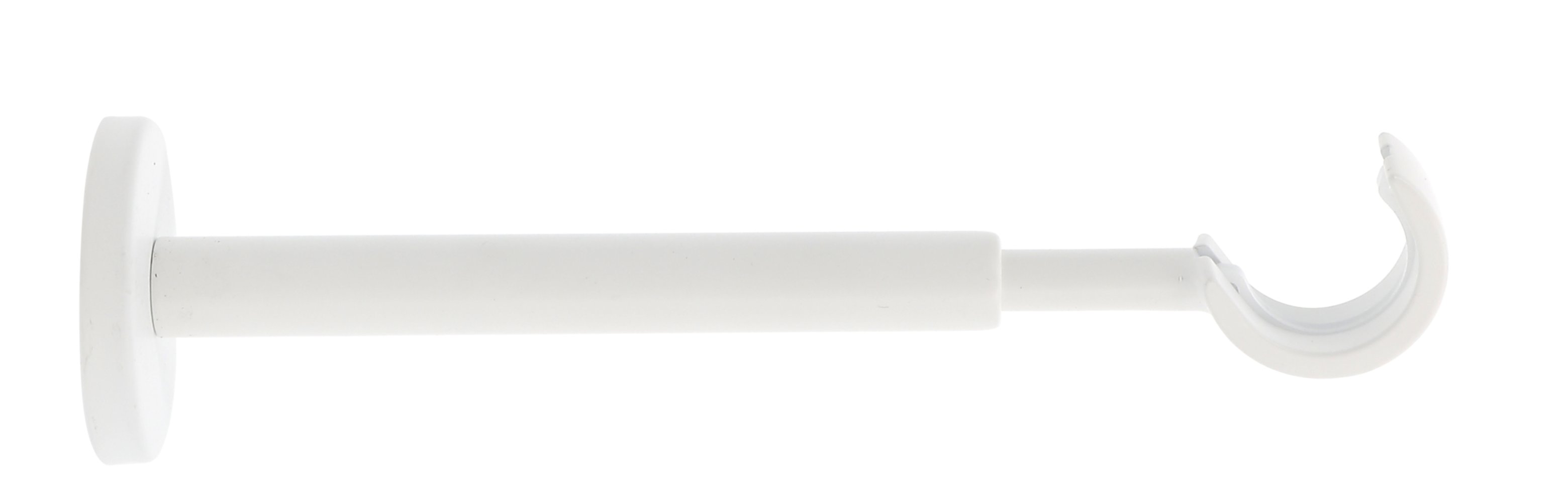 Support métal Ø28mm Ouvert 195-300mm Blanc Mat