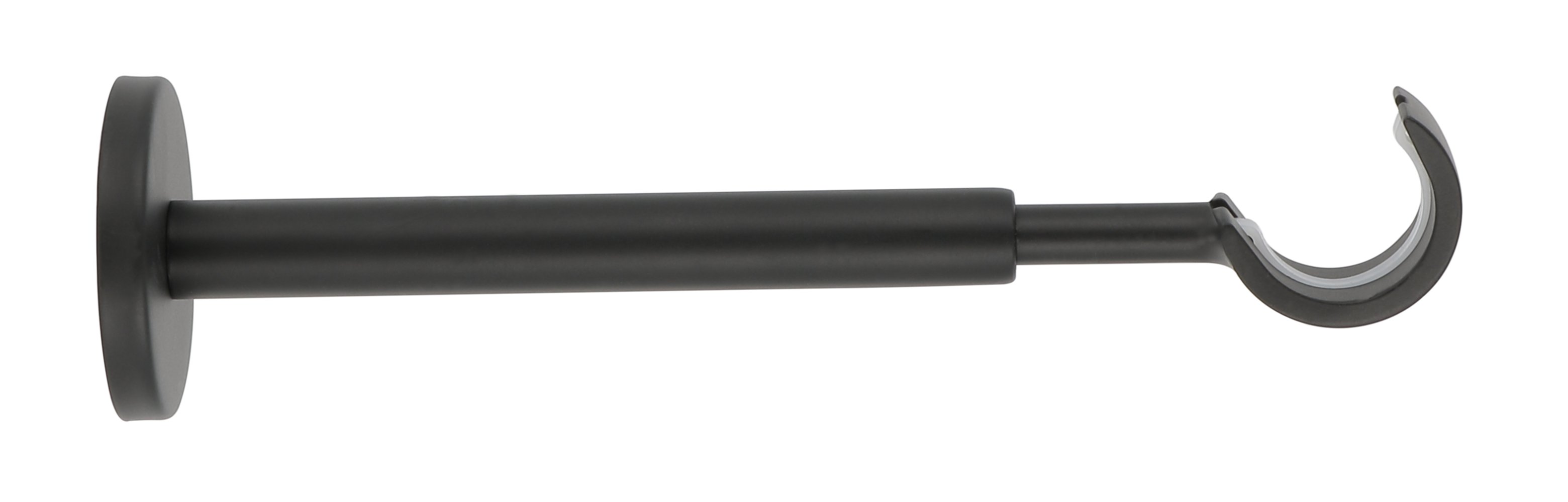 Support métal Ø28mm Ouvert 195-300mm Noir Mat