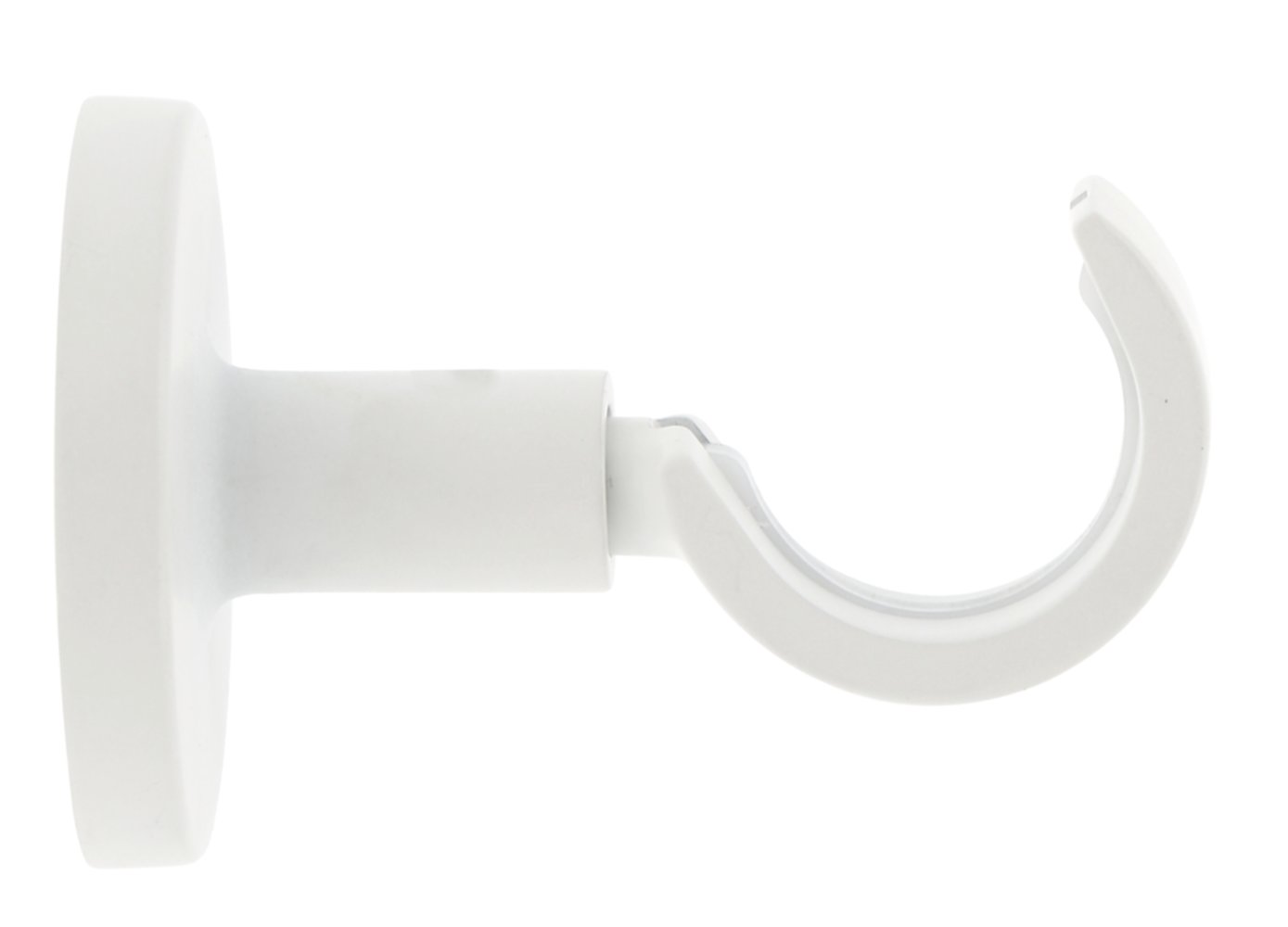 Support métal Ø28mm 60mm Blanc Mat