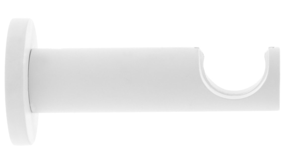 Support métal Ø28mm Tige 95mm Blanc Mat
