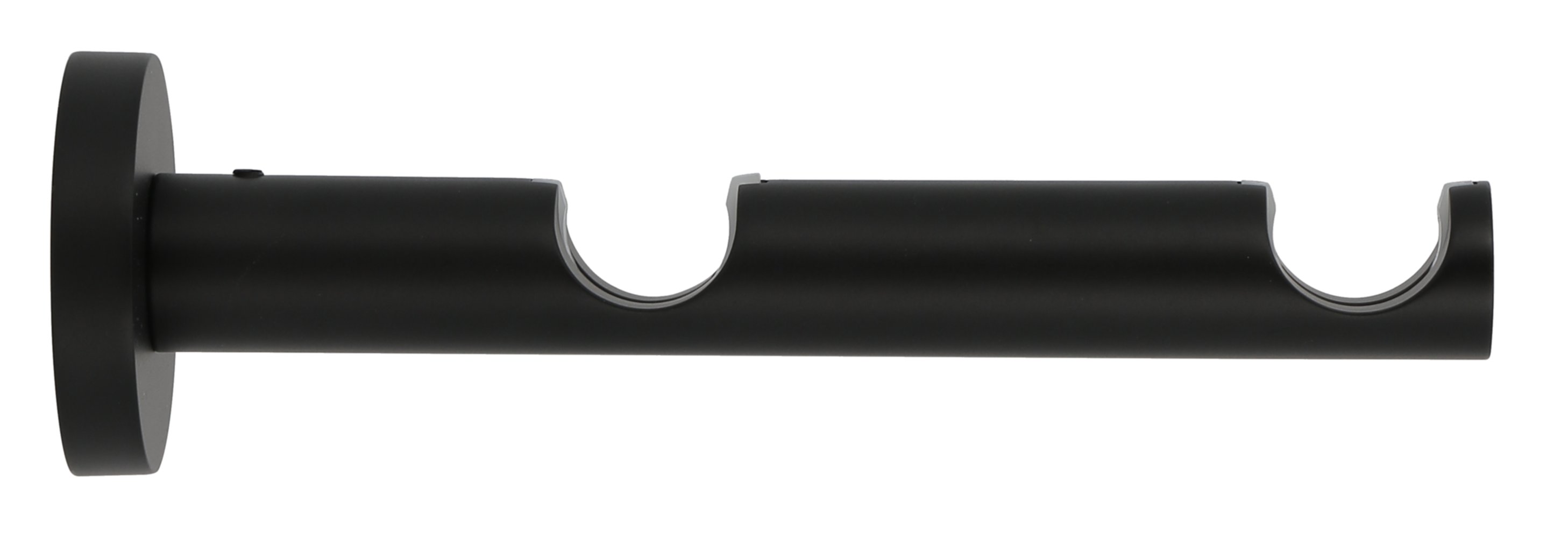 Support métal Ø20mm Tige Double 65/145mm Noir Mat