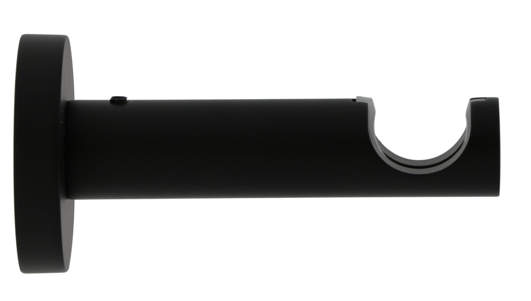 Support métal Ø20mm Tige 80mm Noir Mat