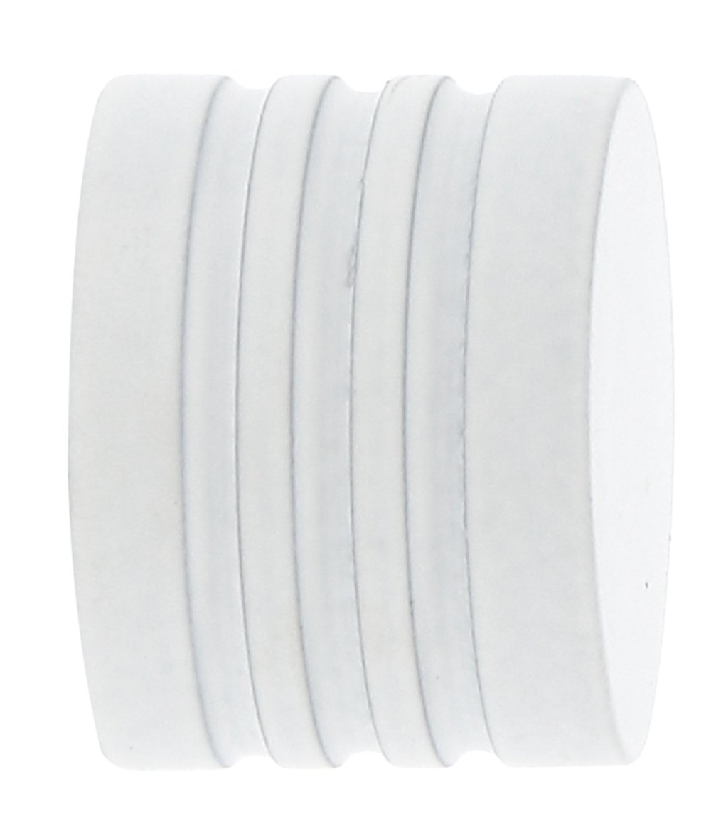 2 Embouts métal Ø20mm Minium Blanc Mat
