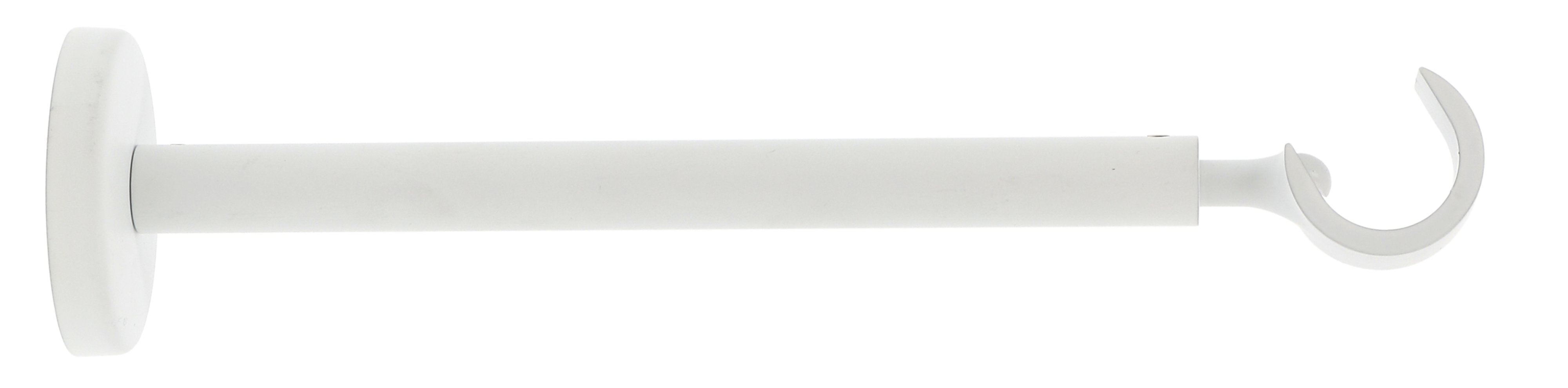 Support métal Ø20mm Ouvert 190-300mm Blanc Mat