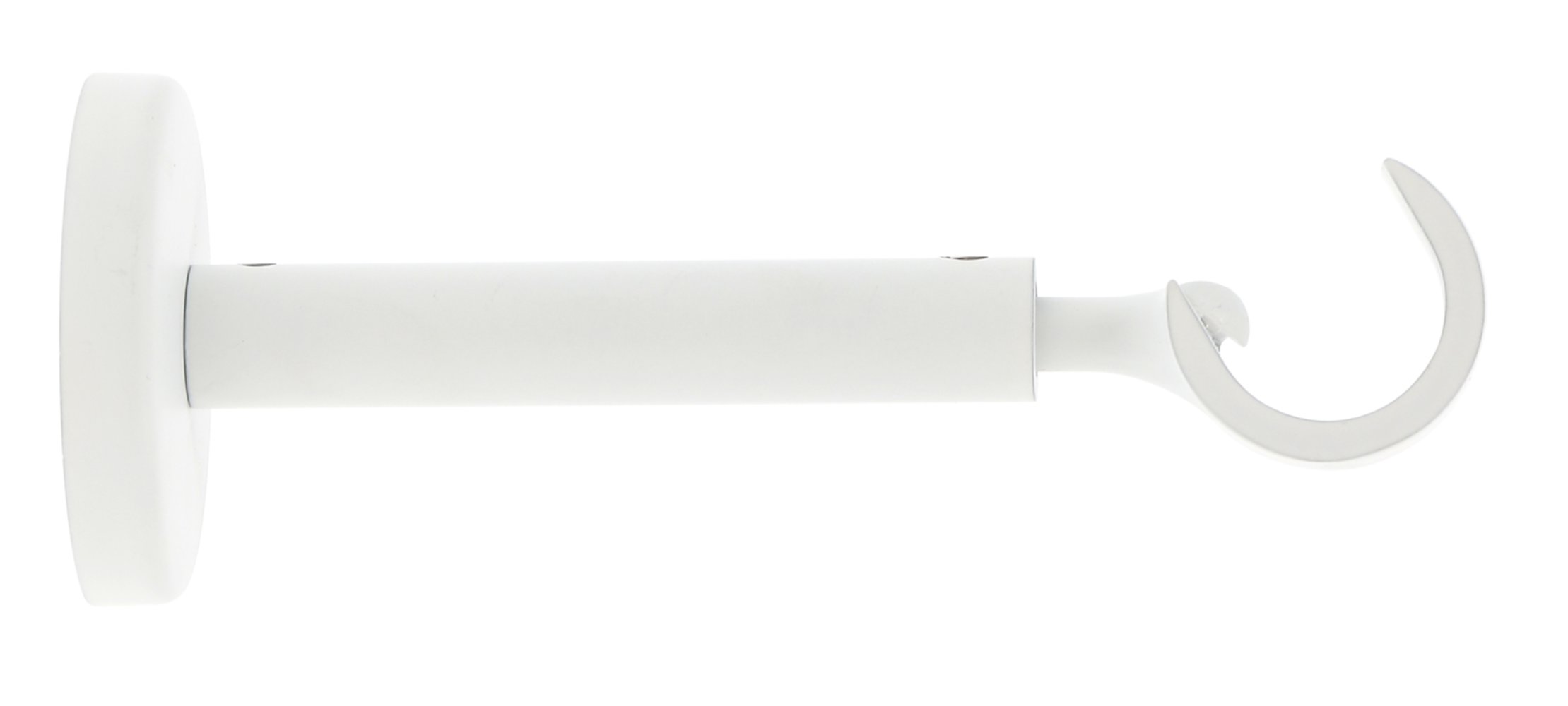 Support métal Ø20mm Ouvert 110-150mm Blanc Mat