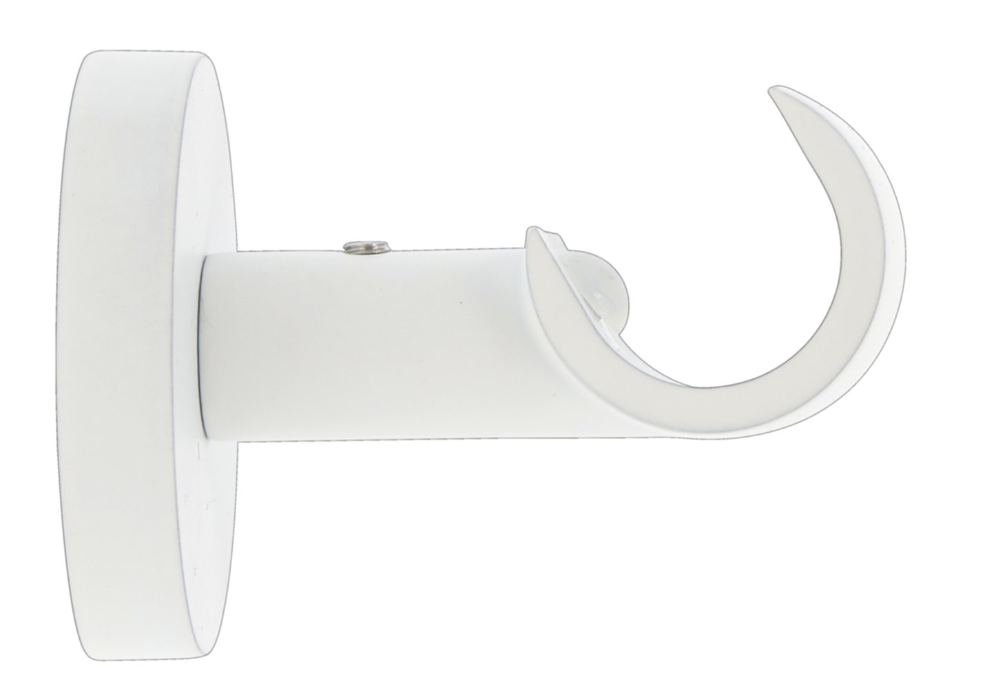 Support métal Ø20mm Ouvert 50mm Blanc Mat