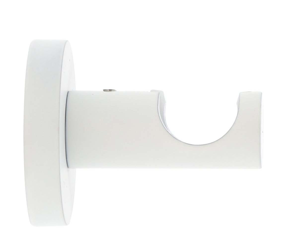 Support métal Ø20mm Tige 42mm Blanc Mat