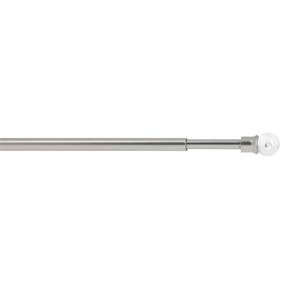 Tringle de Vitrage Ø7mm Embouts Boule Translucide 60-100cm Nickel Mat - MOBOIS