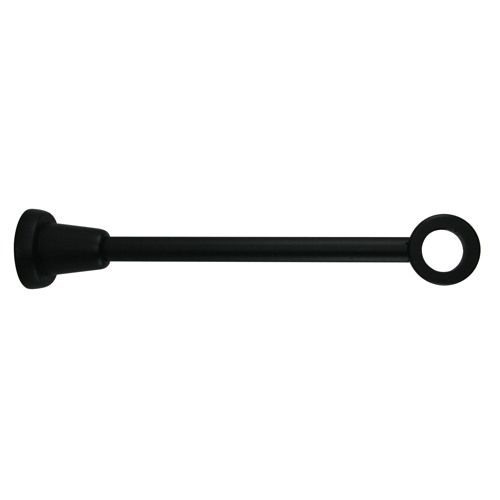 Support bois Ø28 fixe oeil fermé 300mm recoupable noir mat
