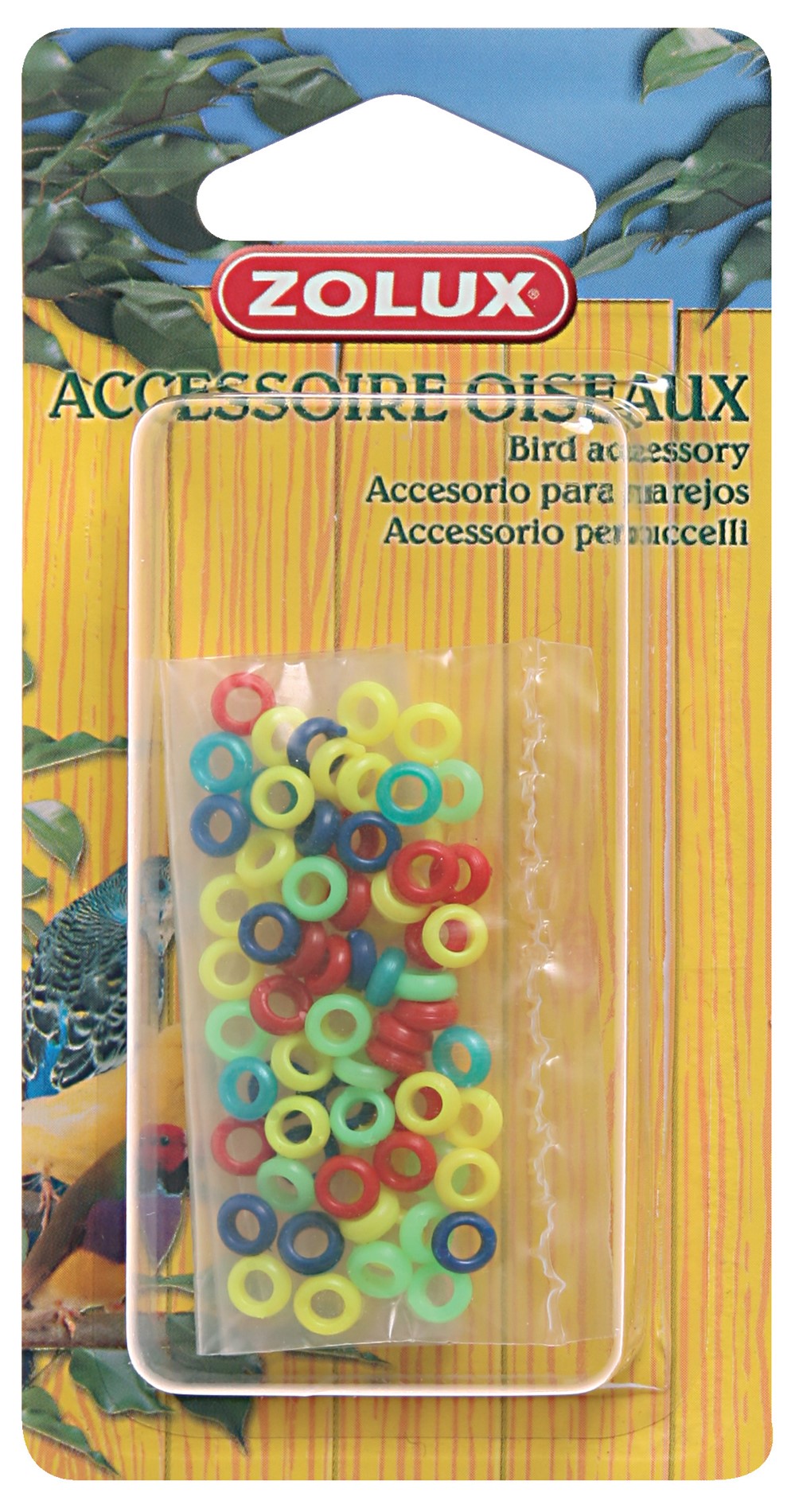 Bagues plastique pour canaris, mandarins - x50