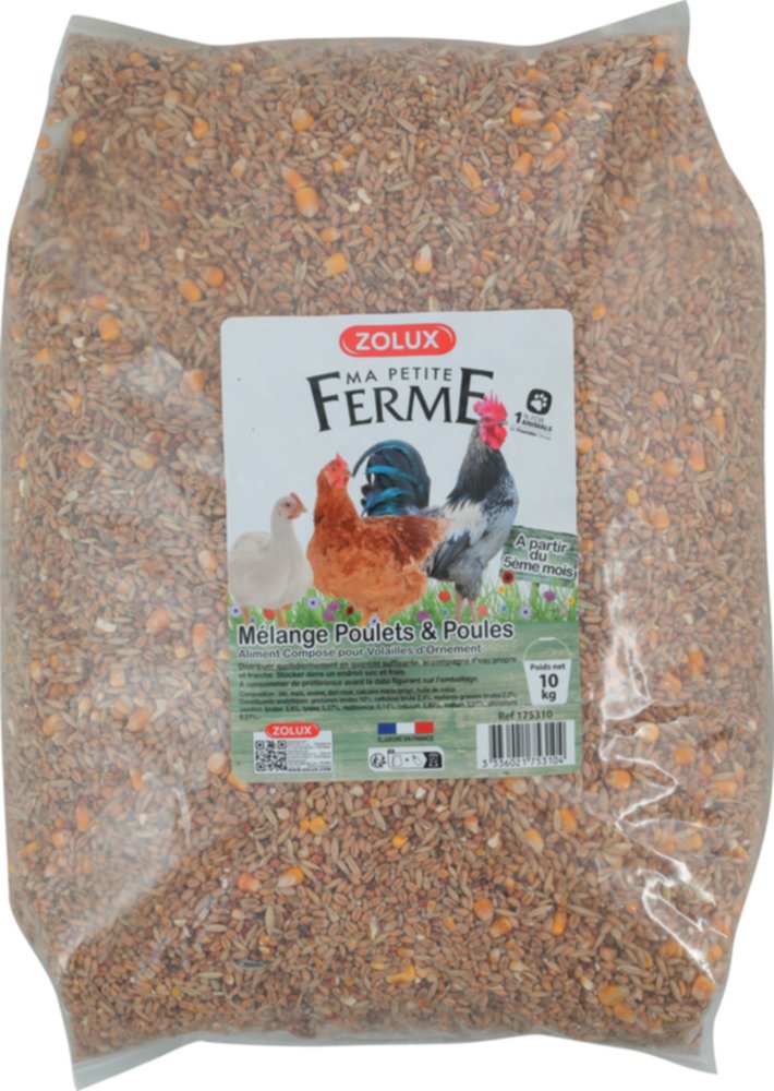 Mélange pour poule et poulet 10kg - ZOLUX