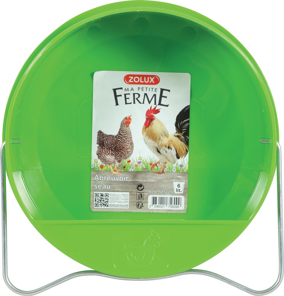 Abreuvoir seau pour basse cour plastique 6L