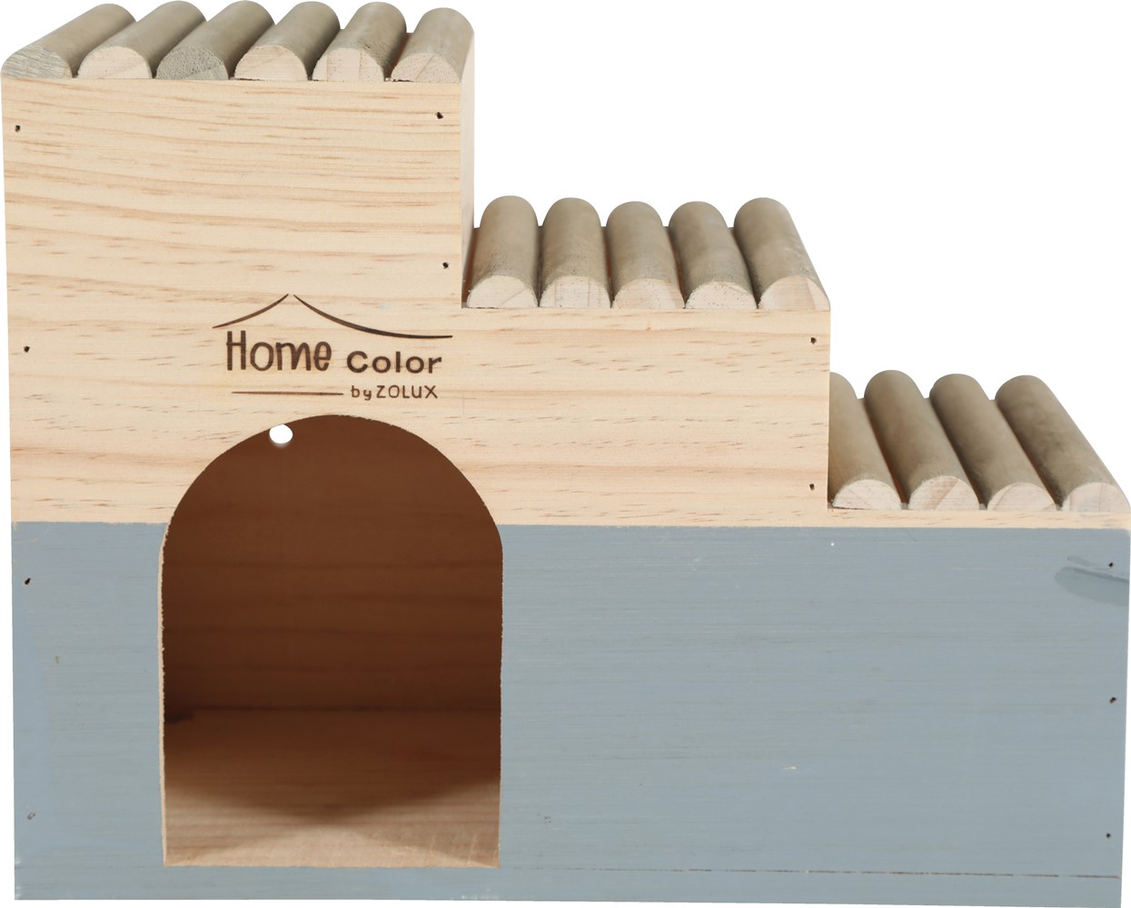 Maison rongeur vague rondin L Gris
