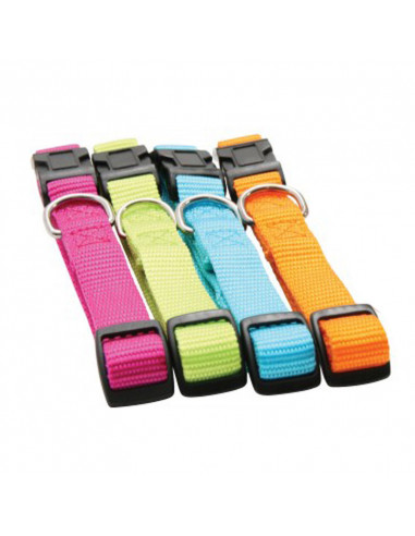 Collier en nylon réglable pour chien 15 mm turquoise - ZOLUX