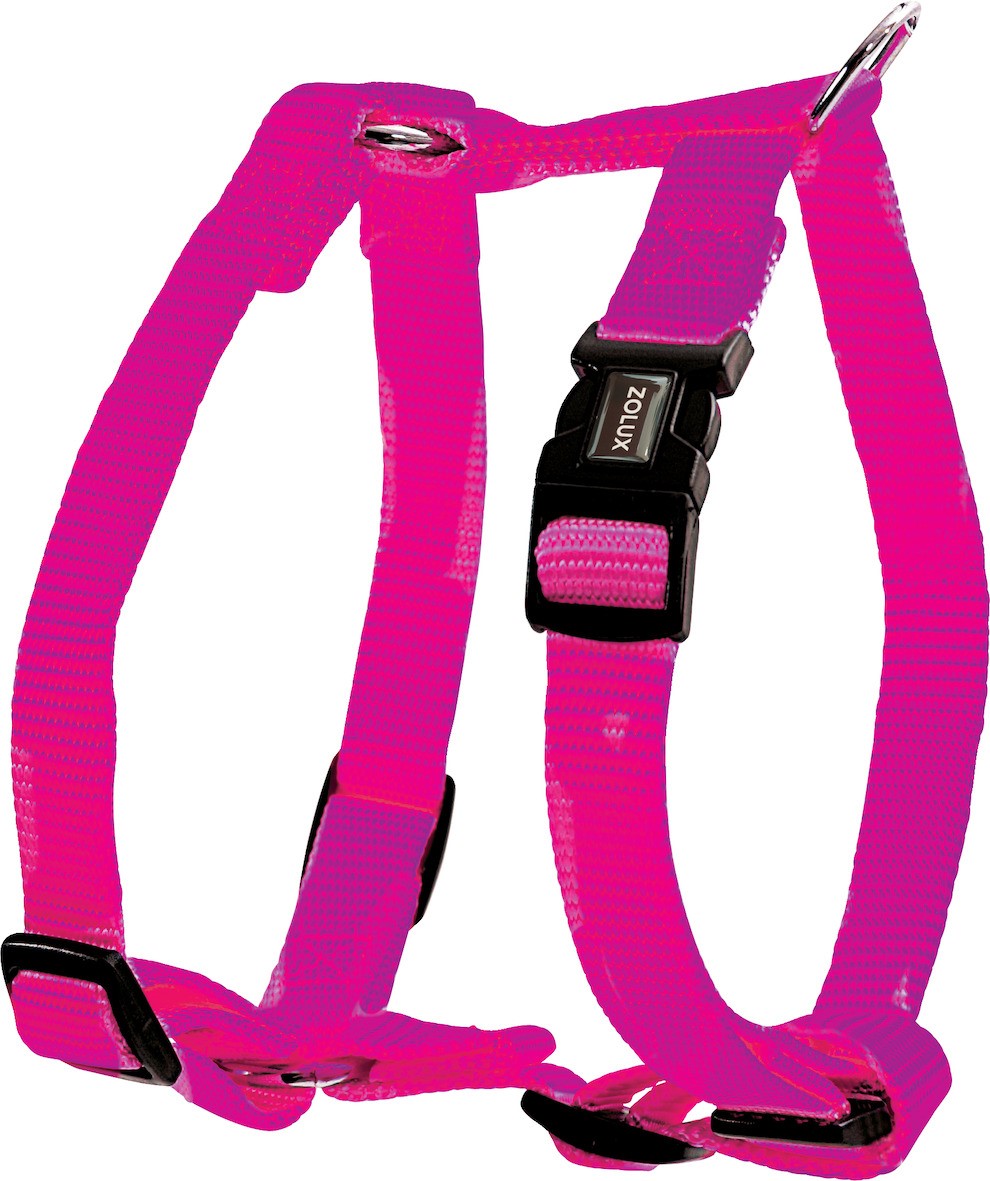 Harnais nylon réglable 25 mm Fuschia - ZOLUX