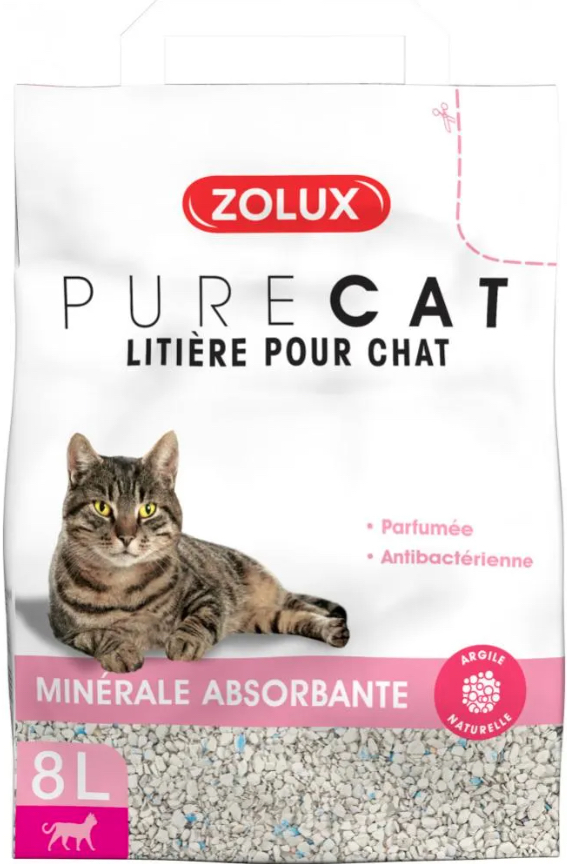 Litière absorbante purecat parfumée 8 l
