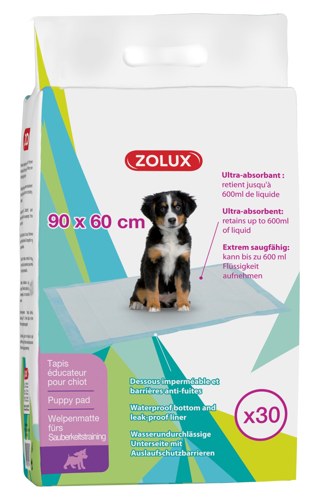 30 tapis d'éducation chiot - propreté - L90xp60cm