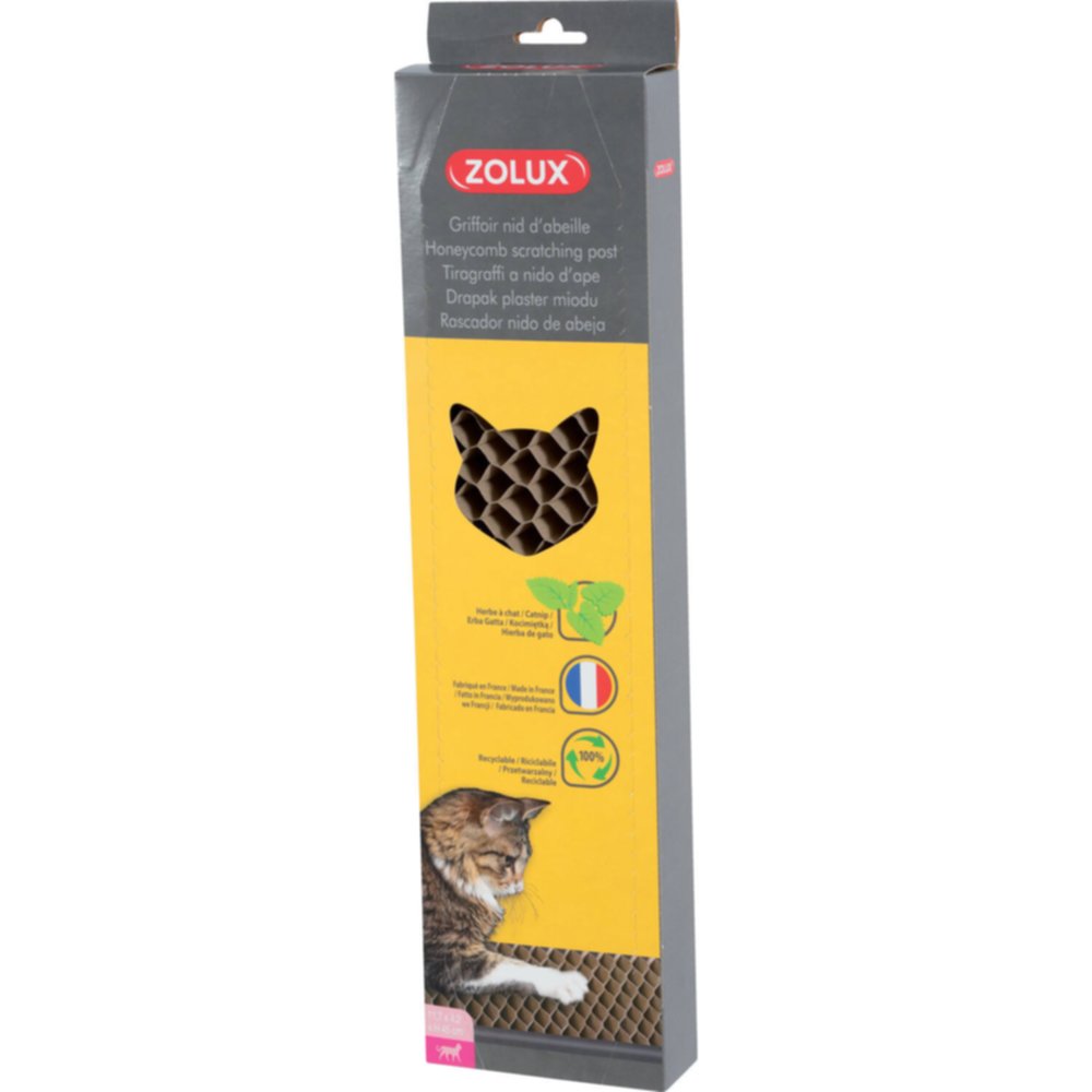 Griffoir carton abeille herbe chat L11,3 p3 h44cm