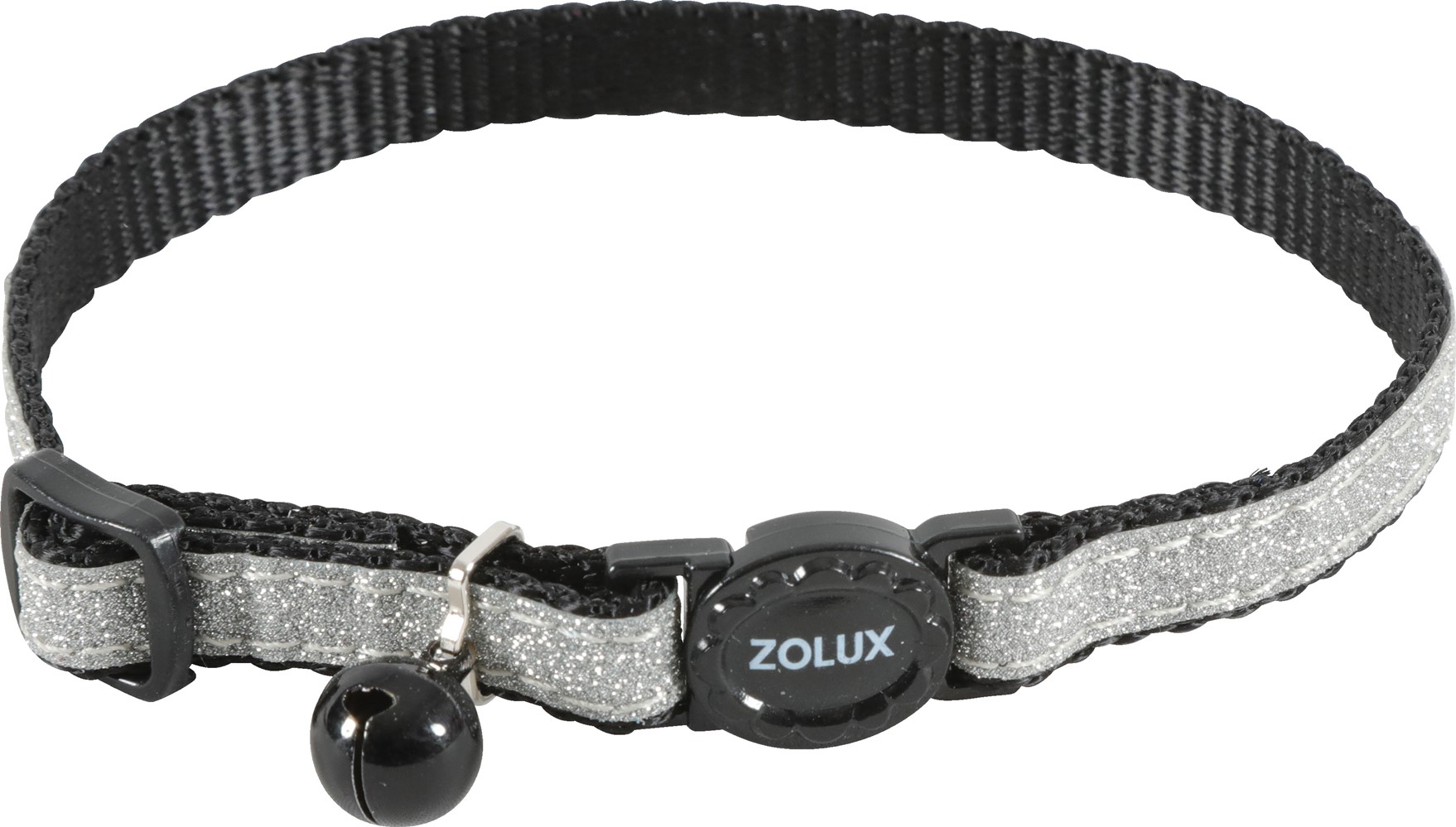Collier nylon chat Shiny 17 à 30cm noir