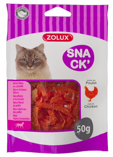 Friandise chat mini filet poulet 50g
