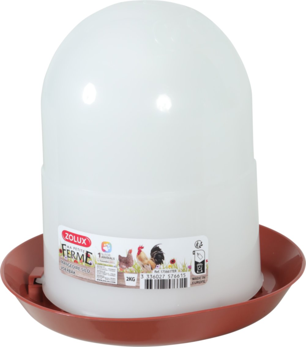 Mangeoire silo 2 kg terracotta