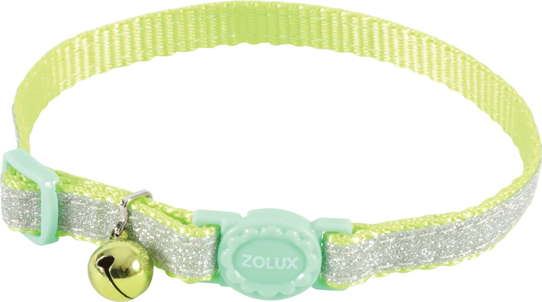 Collier nylon chat Shiny 17 à 30cm vert