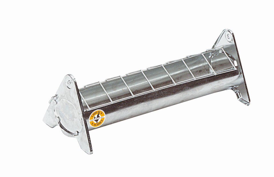 Mangeoire en acier galvanisé à grille mobile 30cm pour 10 poussins - CHICK’A
