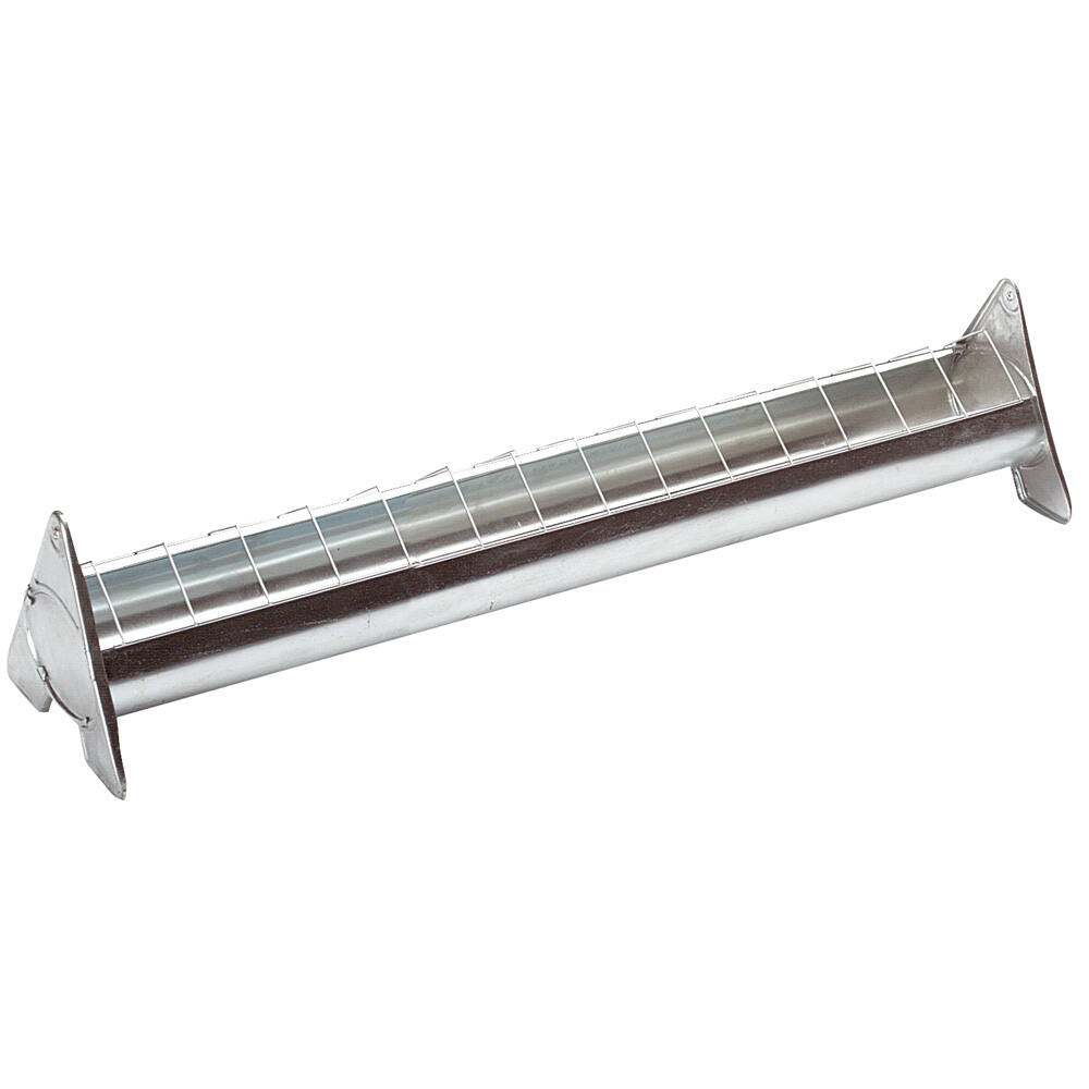 Mangeoire en acier galvanisé à grille mobile 75cm pour 10 poulets - CHICK’A