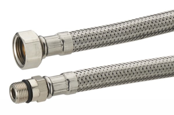 Flexible inox pour robinetterie mâle 10x100 - femelle 12x17 passage intérieur 8mm - NOYON & THIEBAULT