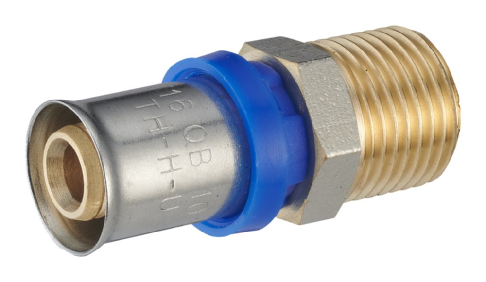 Multicouche à sertir multiprofil Raccord mâle M15x21 Ø16 - NOYON THIEBAULT
