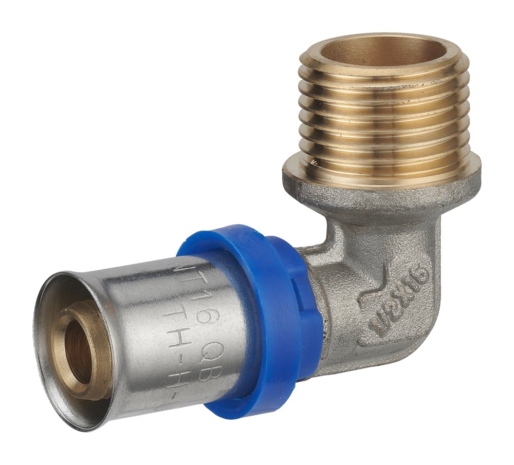 Multicouche à sertir multiprofil coude mâle M15x21 Ø16 - NOYON THIEBAULT
