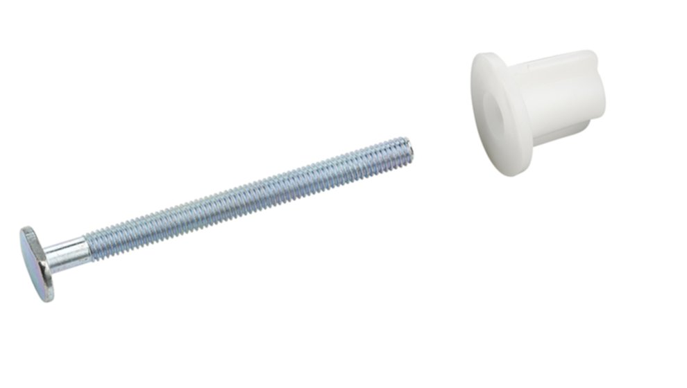 2 fixations abattant de WC vis 6x75mm tête ovale + écrou - NOYON & THIEBAULT